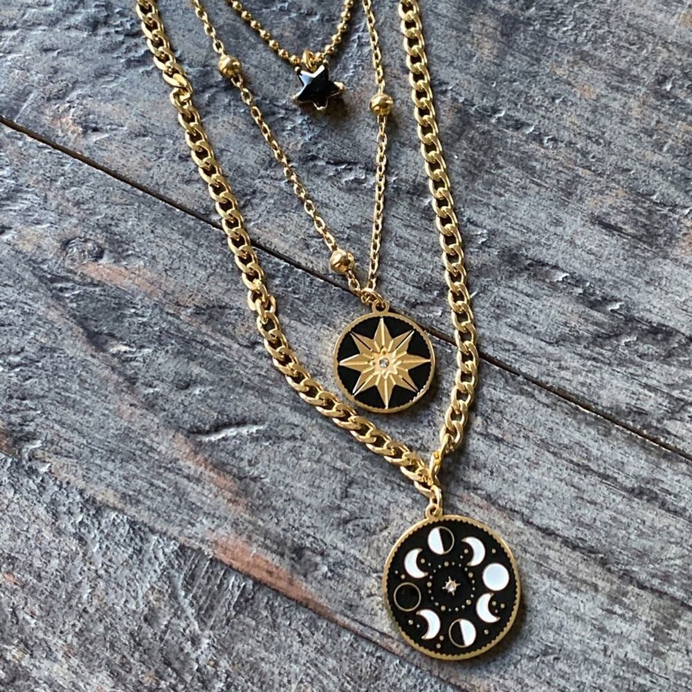 NEW Moon Phases Triple Strand Necklace - Picture 8 of 10